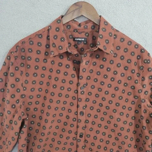 Express Men's Flannel Long‎ Sleeve Patterned Button-Up Shirt L, 26CT - Picture 6 of 7